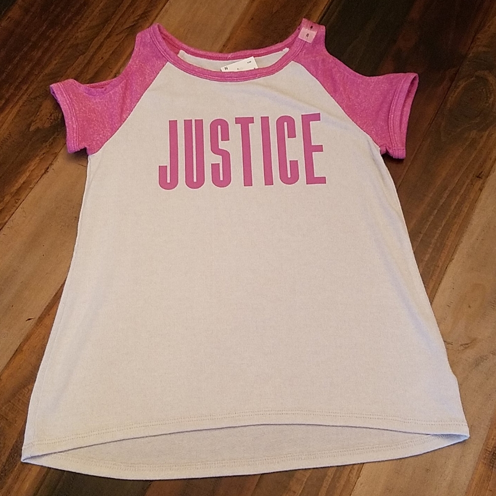 Justice, cold shoulder shirt